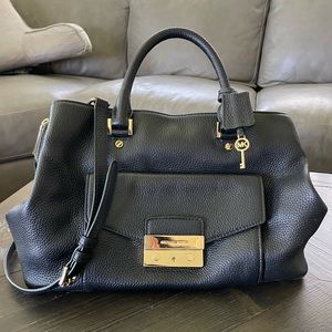 Michael Kors satchel - Large, black pebbled leather